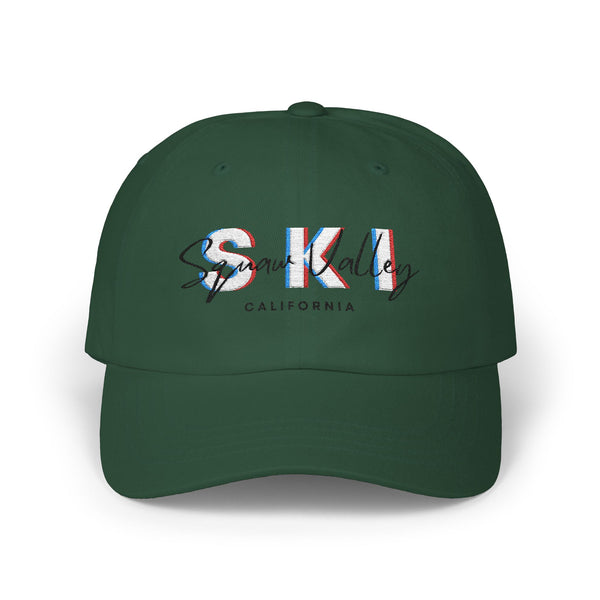 Ski Squaw Valley California - Embroidered Skiing Baseball Hat