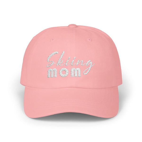 Skiing Mom - Embroidered Ski Lover's Baseball Hat