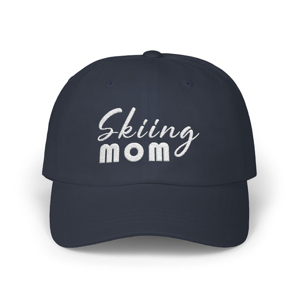 Skiing Mom - Embroidered Ski Lover's Baseball Hat