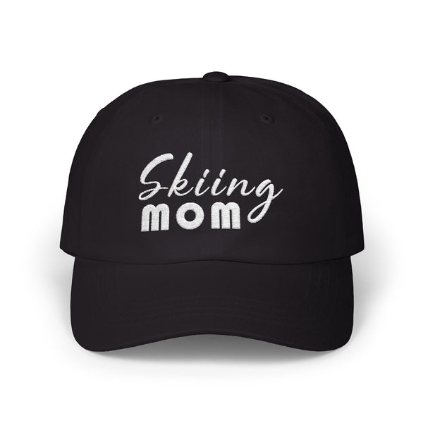 Skiing Mom - Embroidered Ski Lover's Baseball Hat