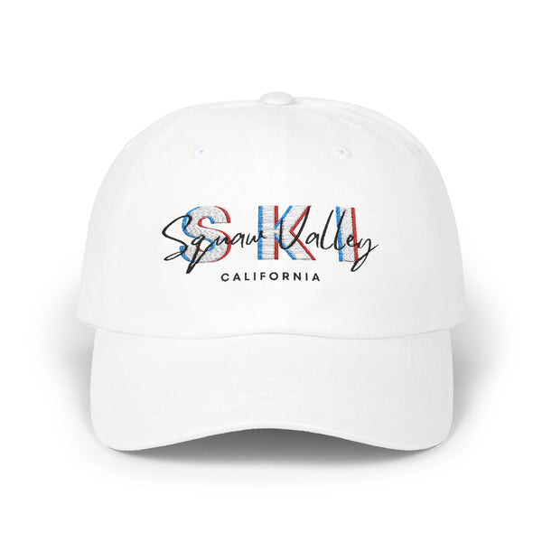 Ski Squaw Valley California - Embroidered Skiing Baseball Hat