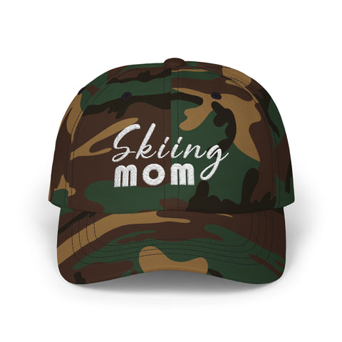 Skiing Mom - Embroidered Ski Lover's Baseball Hat