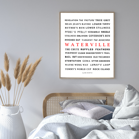 Waterville Valley NH Ski Resort Printable Wall Decor - Digital Download