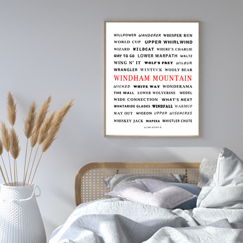 Windham Mountain Printable Wall Decor - Digital Download