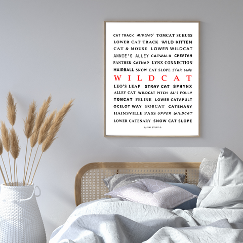 Wildcat Mountain NH Ski Resort Printable Wall Decor - Digital Download