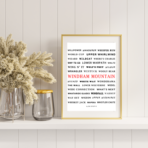 Windham Mountain Printable Wall Decor - Digital Download