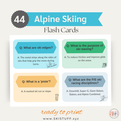 Flash Cards - Alpine Skiing