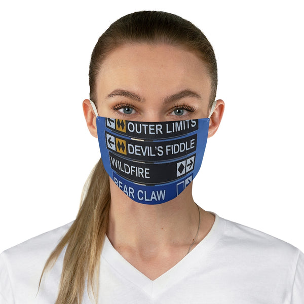 Ski Trail Signs - Fabric Ski Face Mask