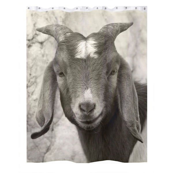 Smiling Goat - Shower Curtain