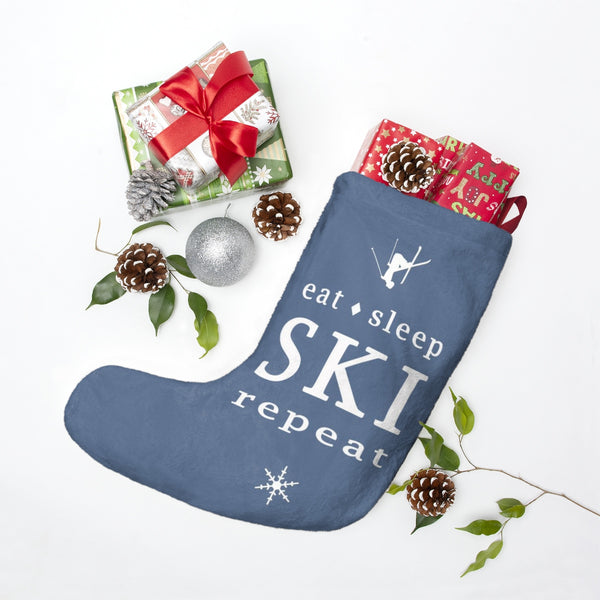 Christmas Stockings - Eat Sleep SKI repeat