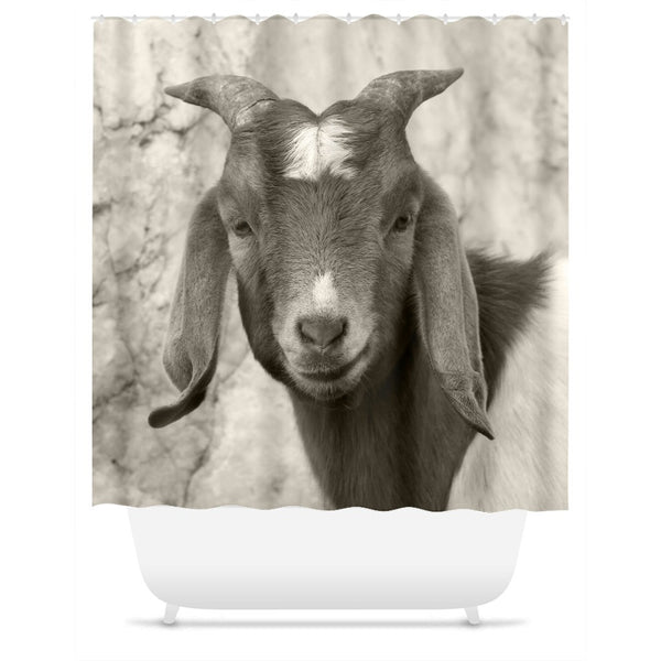 Smiling Goat - Shower Curtain